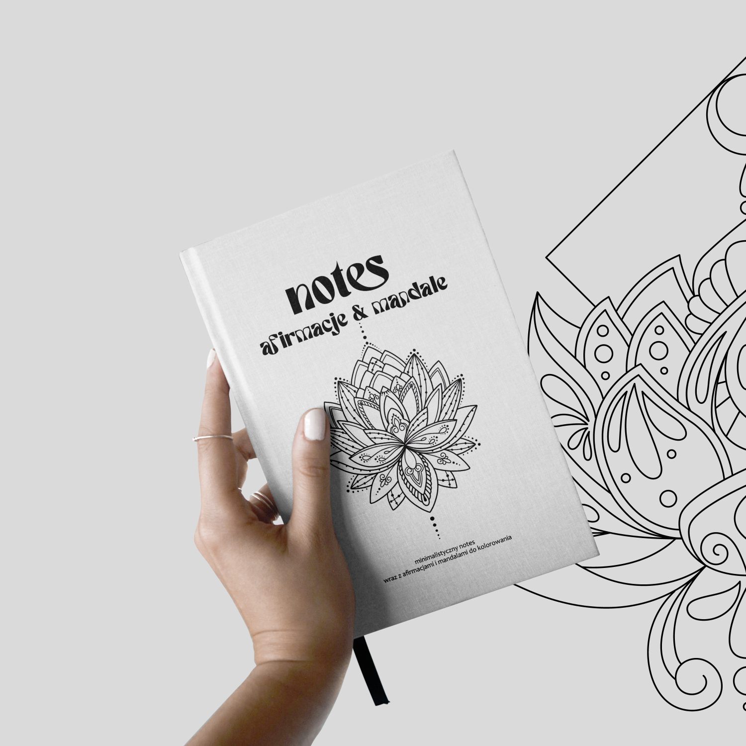 Notes relaksacyjny z afirmacjami i mandalami